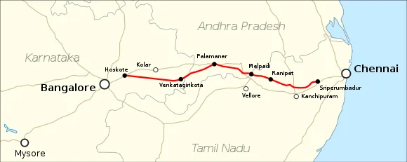 Bangalore Chennai Expressway Route Bangalore Chennai Expressway Route