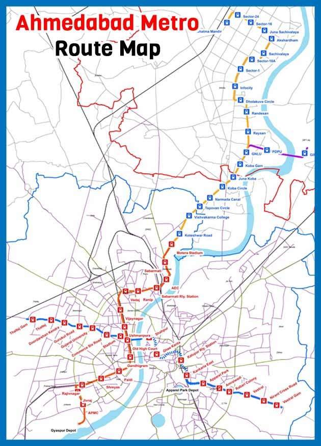 Ahmedabad Metro Route Map