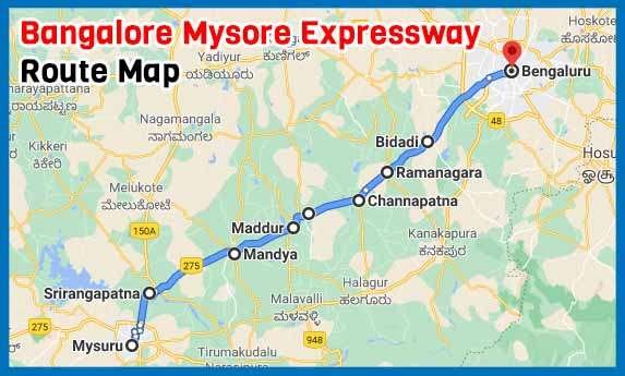 Bangalore Mysore Expressway Route Map