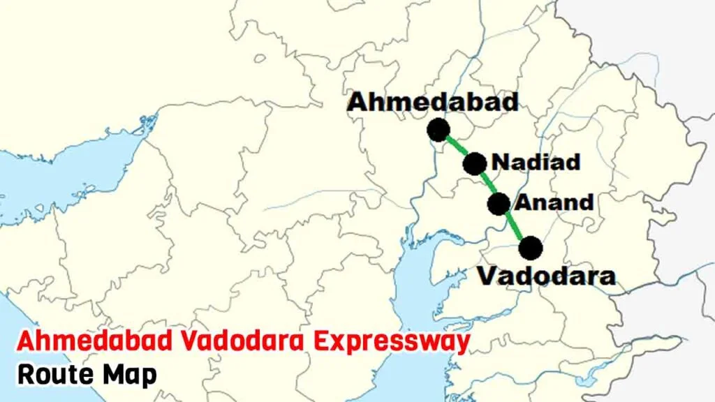 Ahmedabad Vadodara Expressway Route Map Ahmedabad Vadodara Expressway Route Map