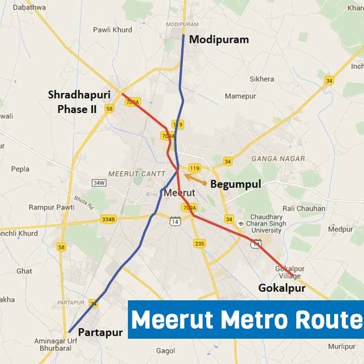 Meerut Metro Route