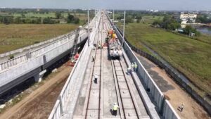 Overhead Electrification Work Advances on Mumbai–Ahmedabad Bullet Train Corridor