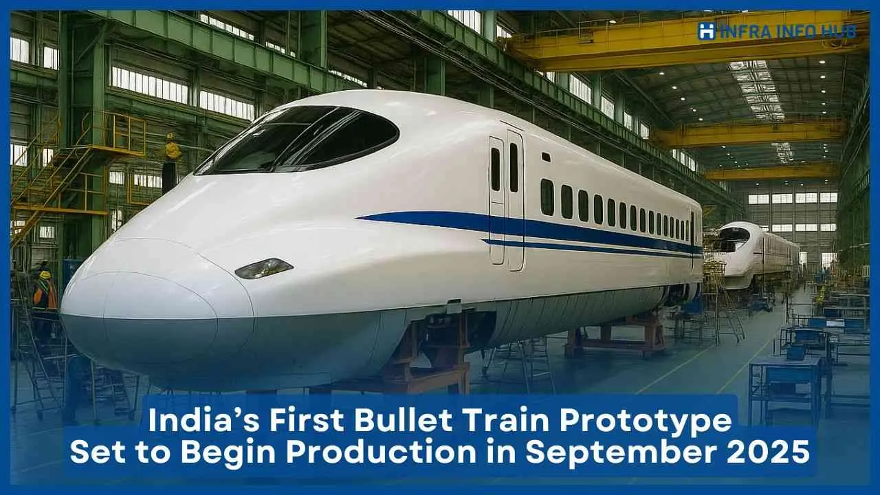 India’s First Bullet Train Prototype Set to Begin Production in September 2025