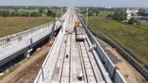 Overhead Electrification Work Advances on Mumbai–Ahmedabad Bullet Train Corridor